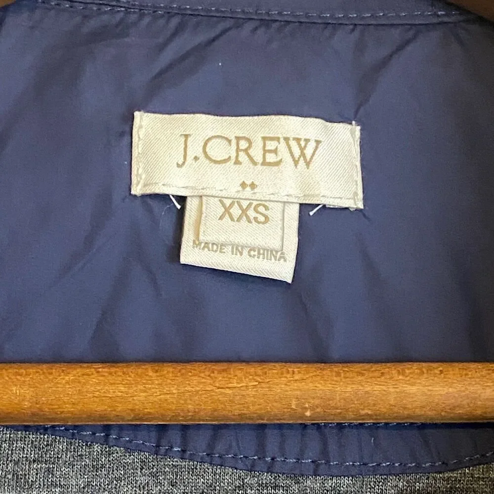 J.Crew Jacket Womens XXS Navy Blue Hooded Field Rain Utility Anorak Coat A6367
